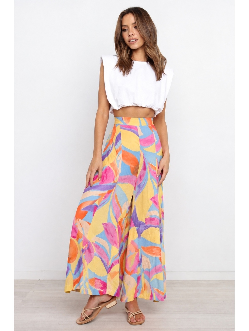 Petal and pup colorful wide leg flowy pants - palazzo pants